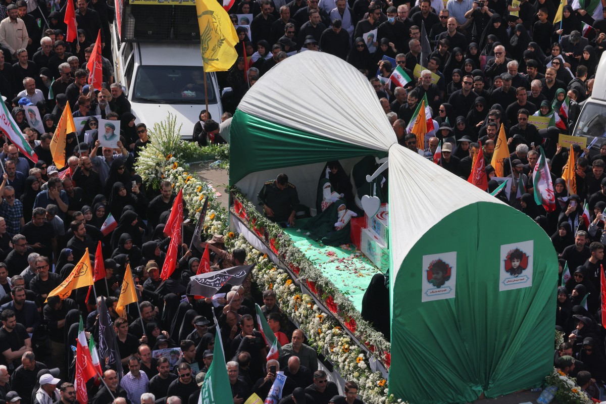 Iran holds state funeral for top officials killed in Israel war